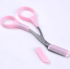 Stainless Steel Eyebrow Trimming Scissors With Comb