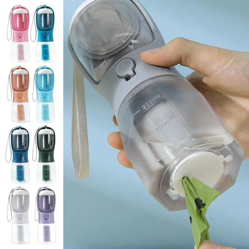 Dog Water Cup Drinking, Food, Garbage Bag Three-in-one Portable Cup