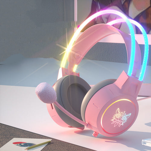 Cat Ear Light-emitting Wired Gaming Headset