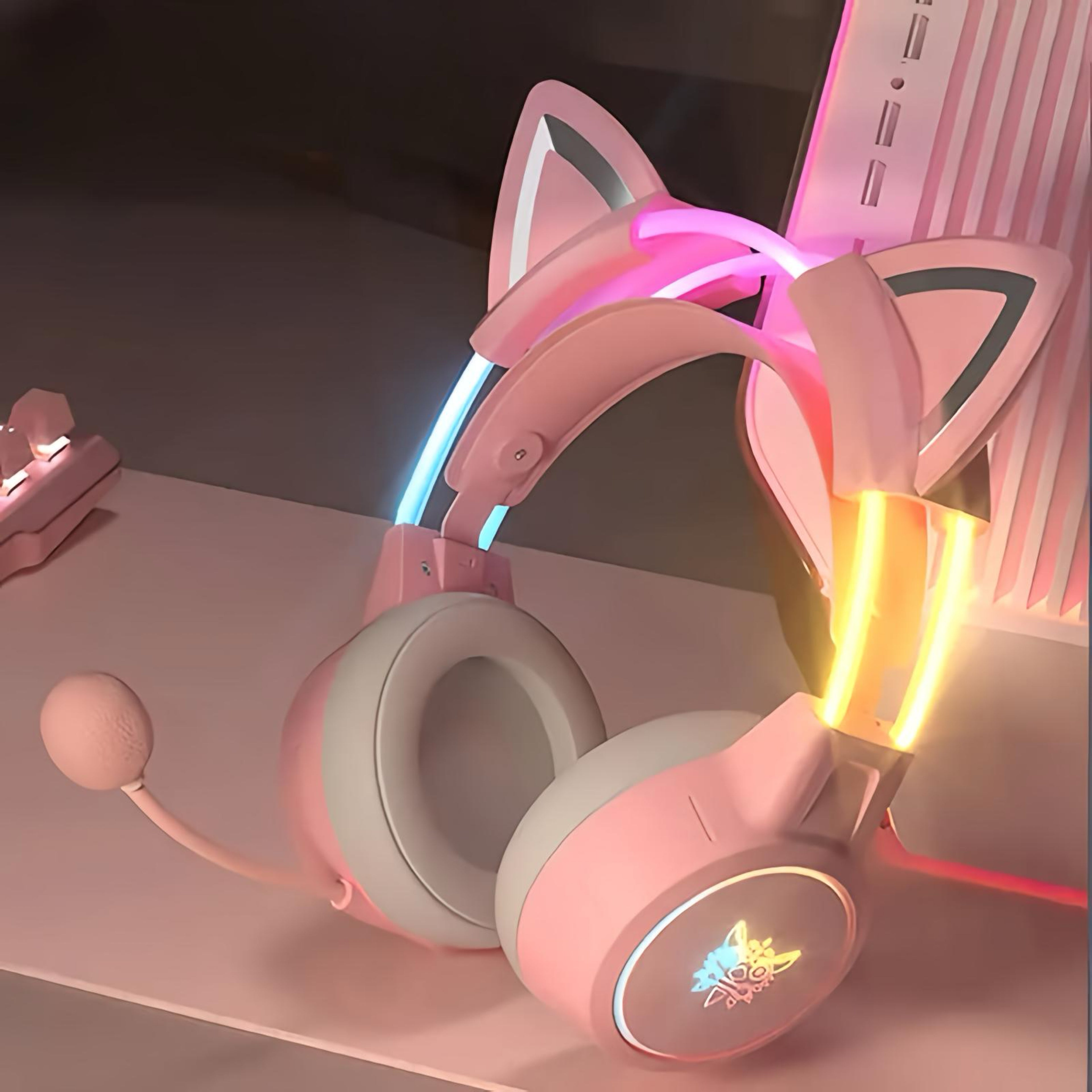 Cat Ear Light-emitting Wired Gaming Headset