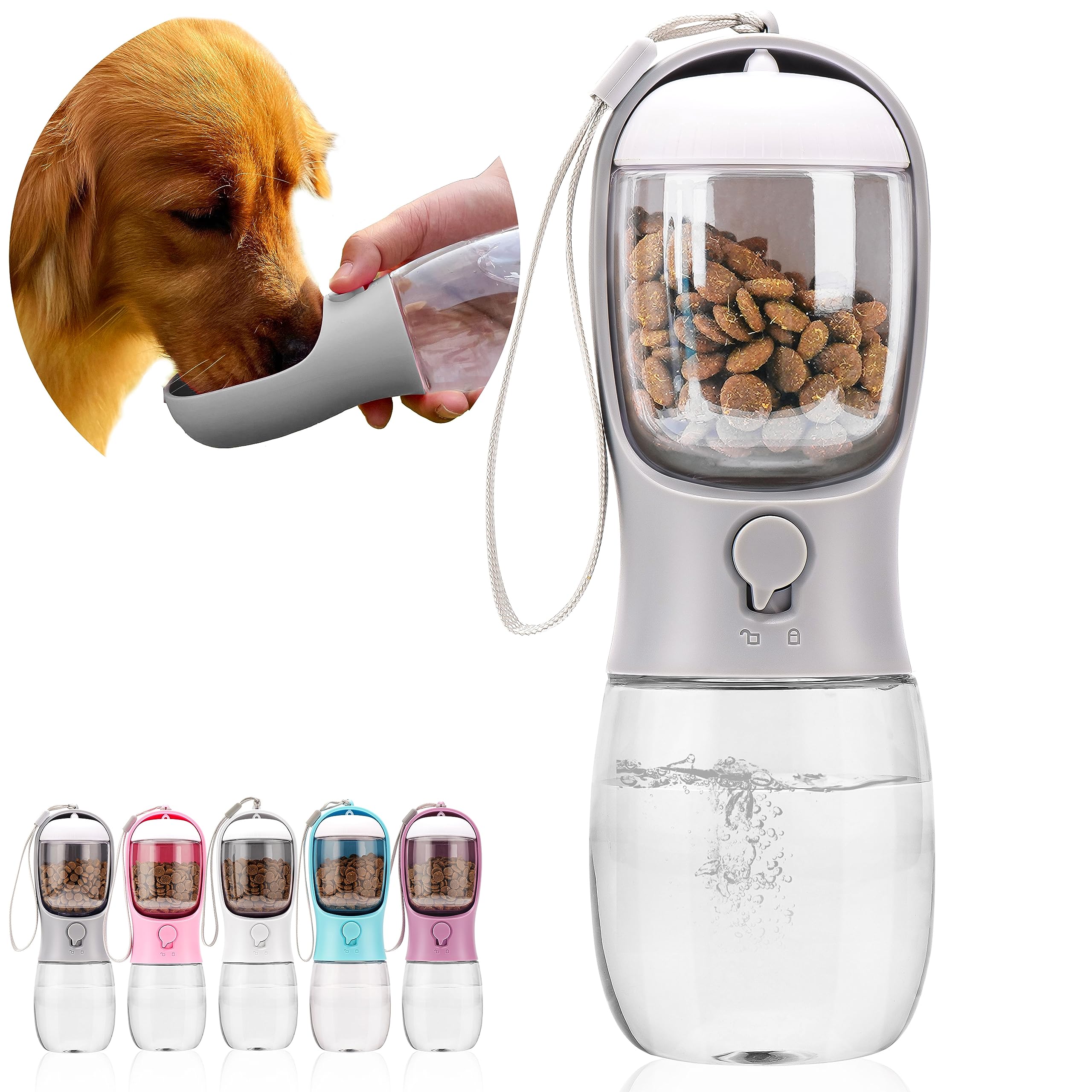 Dog Water Cup Drinking, Food, Garbage Bag Three-in-one Portable Cup
