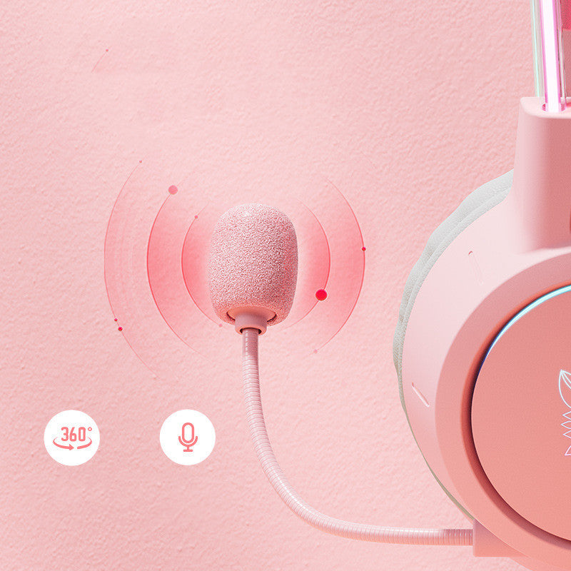 Cat Ear Light-emitting Wired Gaming Headset